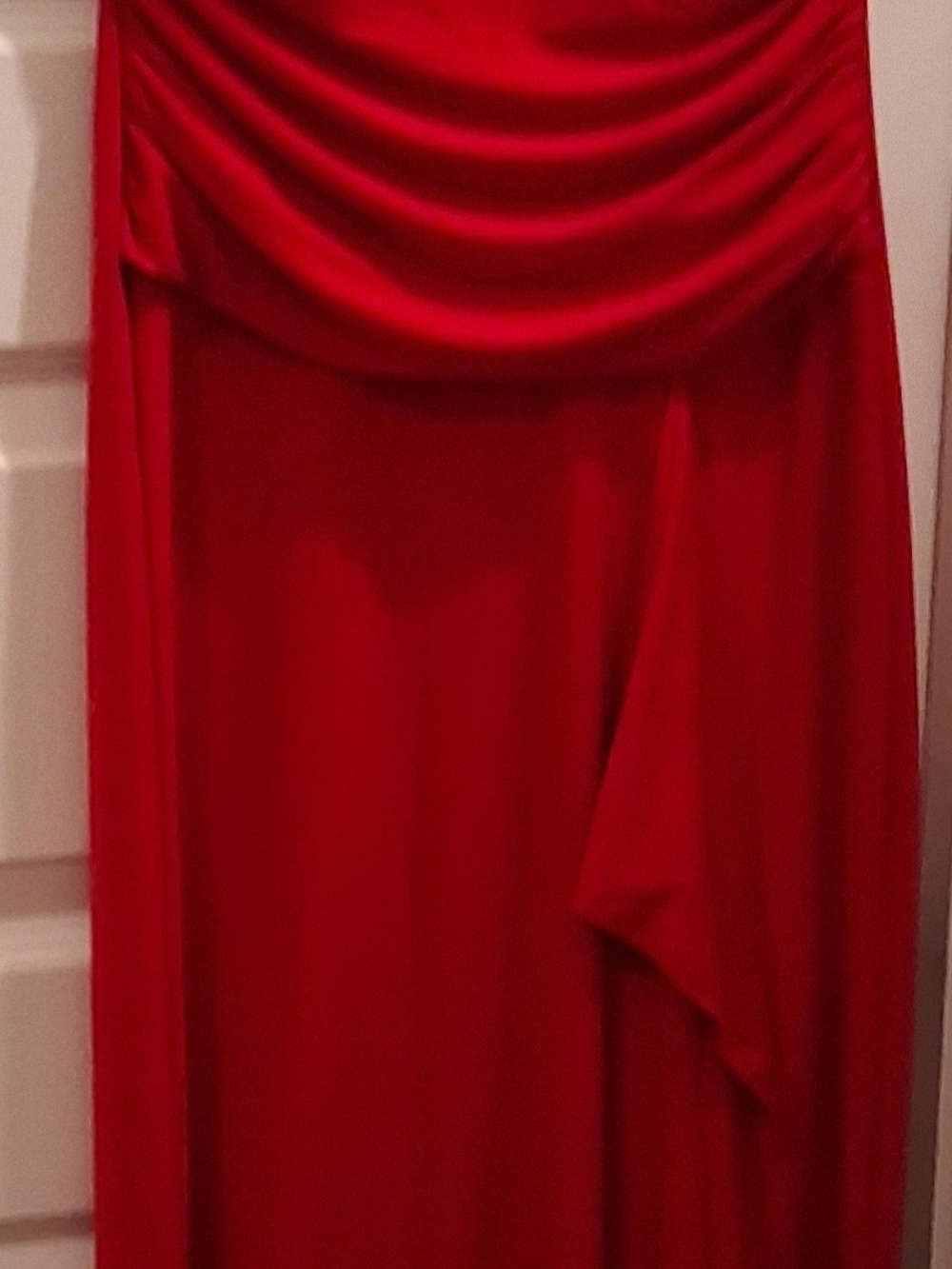 Sabora Dress Red With Ruching - Picture 8 of 16